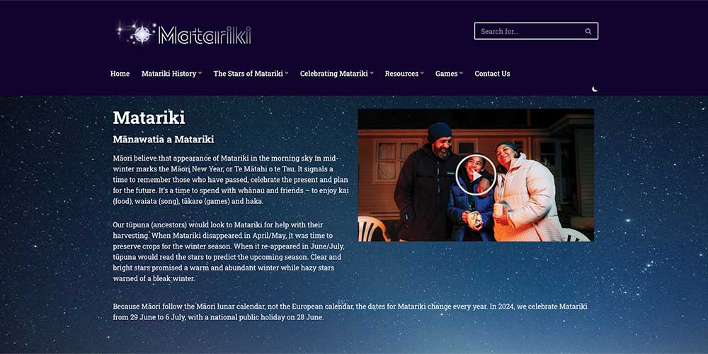 Matariki website